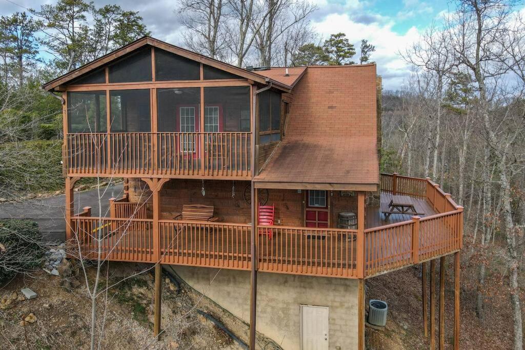 Over The Mountain - Smoky Mountain View Cabin 塞维尔维尔 外观 照片