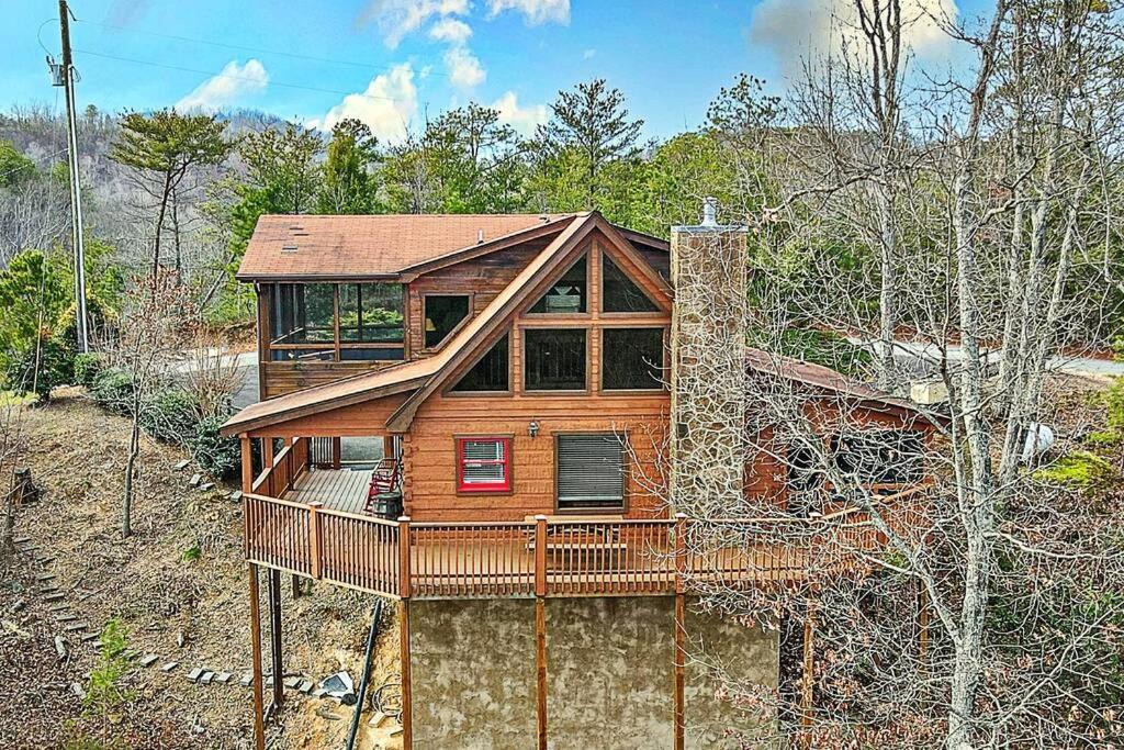 Over The Mountain - Smoky Mountain View Cabin 塞维尔维尔 外观 照片